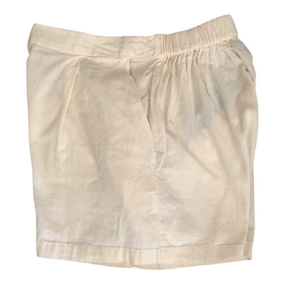 Pretty Little Thing NWT Linen Look Oversized Floaty Off White Pleated Shorts 0 - Picture 7 of 16
